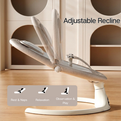 Electric Baby Rocking Chair with Remote Control – Infant Swing Cradle with Timer & Bluetooth Music, Soothing Rocker for Newborns