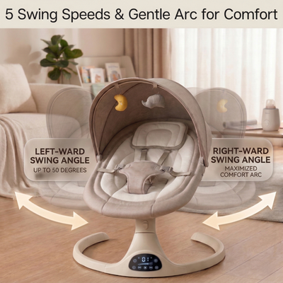 Electric Baby Rocking Chair with Remote Control – Infant Swing Cradle with Timer & Bluetooth Music, Soothing Rocker for Newborns